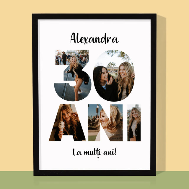 Cuvânt Din Fotografii: 30 Ani Din Fotografiile Tale - Imprimare Cu Ramă 30X40 (Verticală)