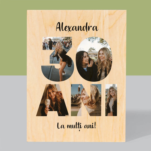 Imprimare pe lemn - verticală