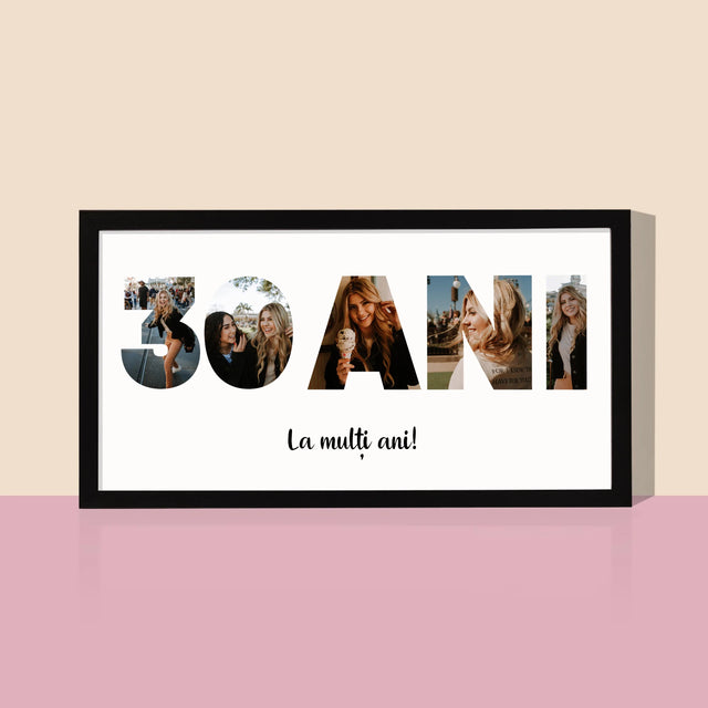 Cuvânt Din Fotografii: 30 Ani Din Fotografiile Tale - Imprimare Cu Ramă 20X40 (Horizontală)