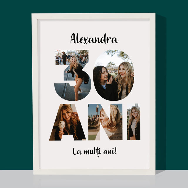 Cuvânt Din Fotografii: 30 Ani Din Fotografiile Tale - Imprimare Cu Ramă 30X40 (Verticală)