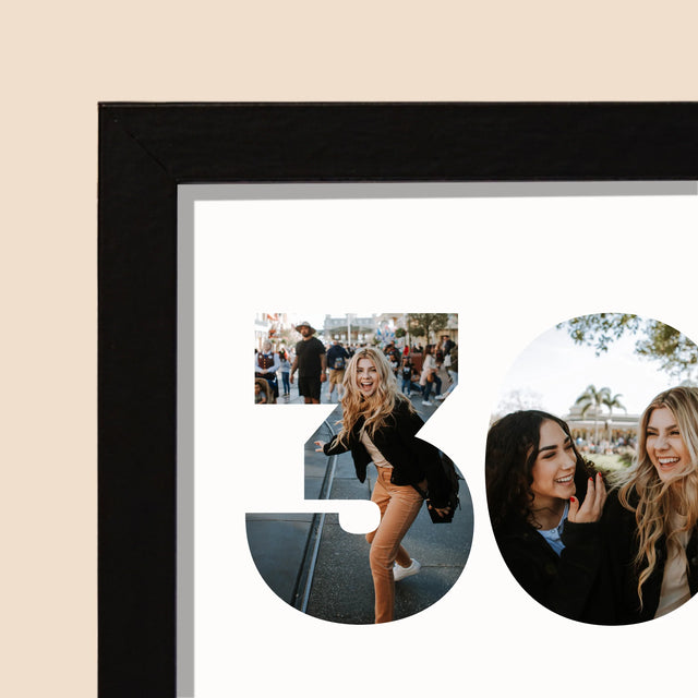 Cuvânt Din Fotografii: 30 Ani Din Fotografiile Tale - Imprimare Cu Ramă 20X40 (Horizontală)