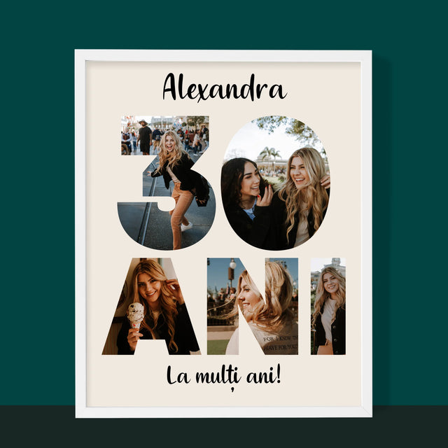 Cuvânt Din Fotografii: 30 Ani Din Fotografiile Tale - Imprimare Cu Ramă 30X40 (Verticală)