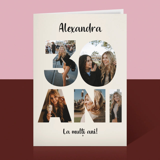 Cuvânt Din Fotografii: 30 Ani Din Fotografiile Tale - Card Cu Felicitări