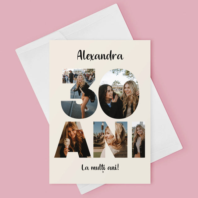 Cuvânt Din Fotografii: 30 Ani Din Fotografiile Tale - Card Cu Felicitări
