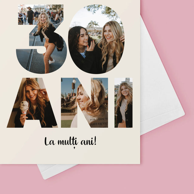 Cuvânt Din Fotografii: 30 Ani Din Fotografiile Tale - Card Cu Felicitări