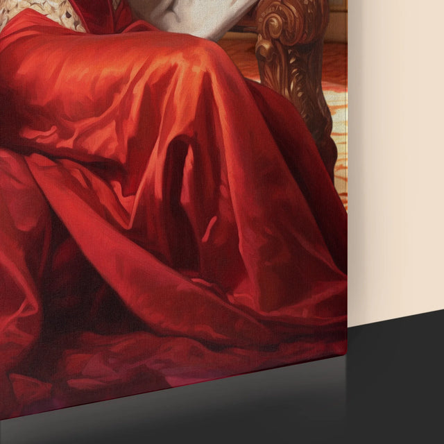 Portret Regal: Regina Pe Tron - Imprimare Cu Ramă 30X40 (Verticală)