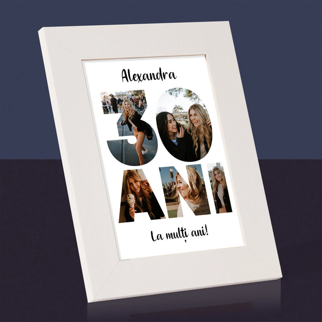 Cuvânt Din Fotografii: 30 Ani Din Fotografiile Tale - Ramă Pentru Fotografii (Horizontală)