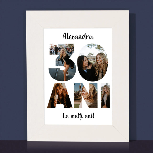 Cuvânt Din Fotografii: 30 Ani Din Fotografiile Tale - Ramă Pentru Fotografii (Horizontală)