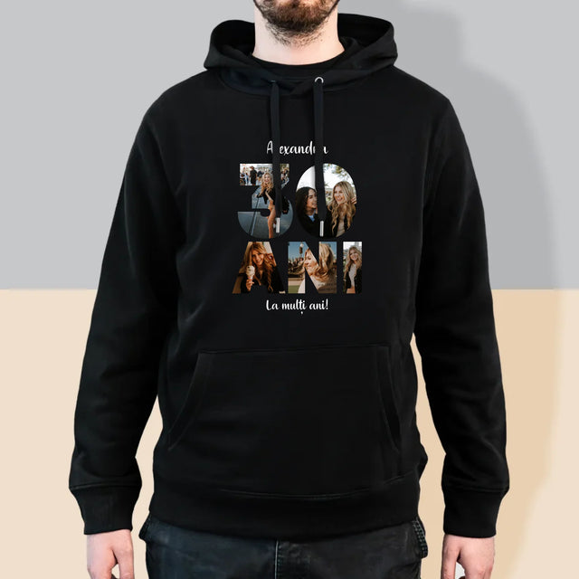 Cuvânt Din Fotografii: 30 Ani Din Fotografiile Tale - Hanorac Cu Glugă Pentru Bărbați