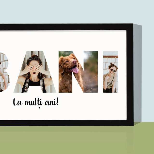 Cuvânt Din Fotografii: 18 Ani Din Fotografiile Tale - Imprimare Cu Ramă 20X40 (Horizontală)