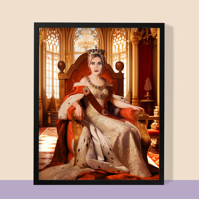 Portret Regal: Încoronarea Reginei - Imprimare Cu Ramă 30X40 (Verticală)