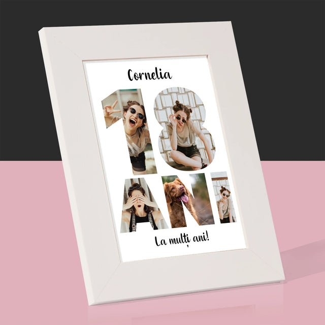 Cuvânt Din Fotografii: 18 Ani Din Fotografiile Tale - Ramă Pentru Fotografii (Horizontală)