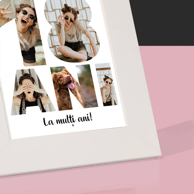 Cuvânt Din Fotografii: 18 Ani Din Fotografiile Tale - Ramă Pentru Fotografii (Horizontală)