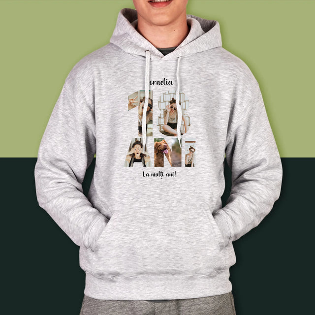 Cuvânt Din Fotografii: 18 Ani Din Fotografiile Tale - Hanorac Cu Glugă Pentru Bărbați