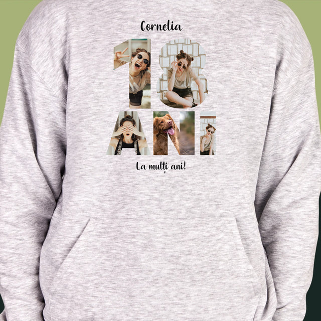 Cuvânt Din Fotografii: 18 Ani Din Fotografiile Tale - Hanorac Cu Glugă Pentru Bărbați