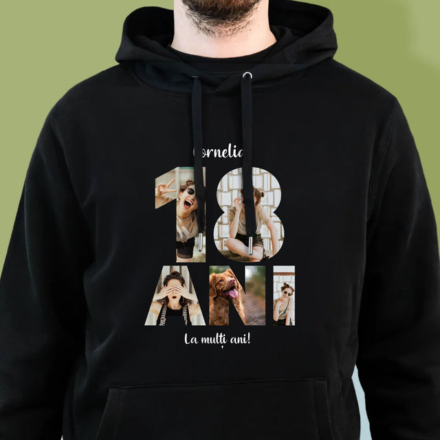 Cuvânt Din Fotografii: 18 Ani Din Fotografiile Tale - Hanorac Cu Glugă Pentru Bărbați