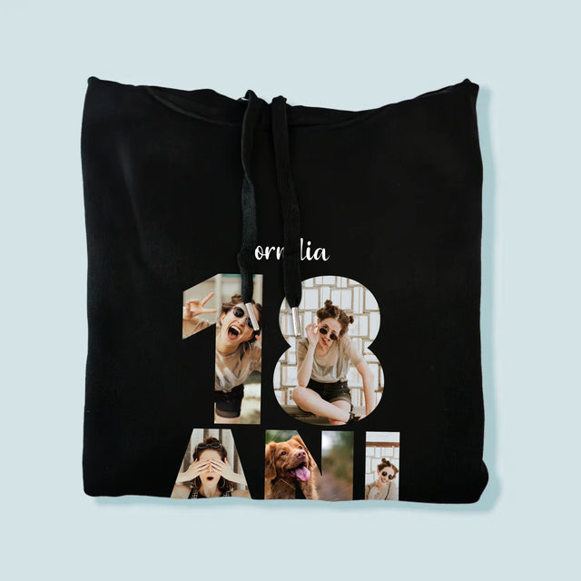 Cuvânt Din Fotografii: 18 Ani Din Fotografiile Tale - Hanorac Cu Glugă Pentru Bărbați