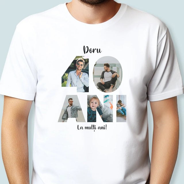 Cuvânt Din Fotografii: 40 Ani Din Fotografiile Tale - Tricou Pentru Bărbați