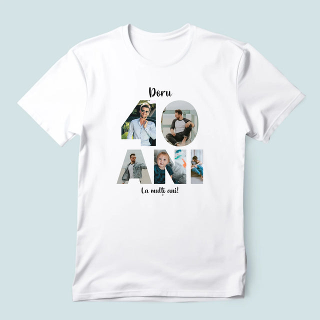 Cuvânt Din Fotografii: 40 Ani Din Fotografiile Tale - Tricou Pentru Bărbați