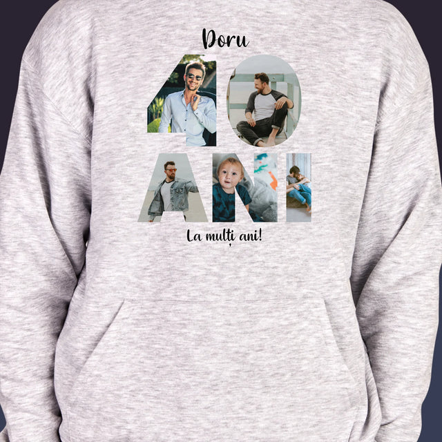 Cuvânt Din Fotografii: 40 Ani Din Fotografiile Tale - Hanorac Cu Glugă Pentru Bărbați