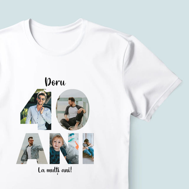 Cuvânt Din Fotografii: 40 Ani Din Fotografiile Tale - Tricou Pentru Bărbați