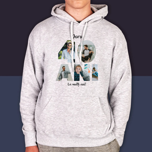 Cuvânt Din Fotografii: 40 Ani Din Fotografiile Tale - Hanorac Cu Glugă Pentru Bărbați