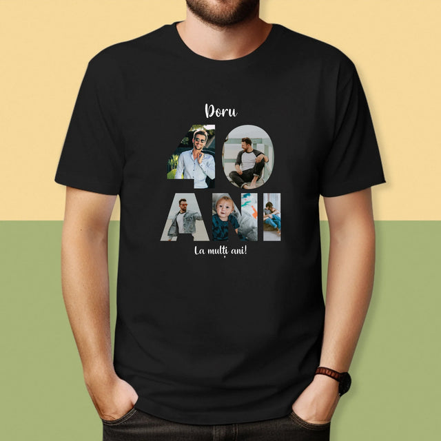 Cuvânt Din Fotografii: 40 Ani Din Fotografiile Tale - Tricou Pentru Bărbați