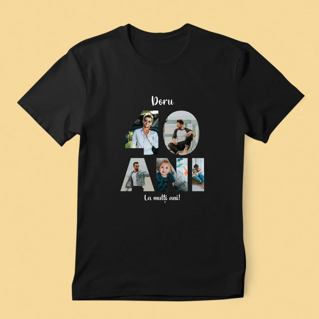 Cuvânt Din Fotografii: 40 Ani Din Fotografiile Tale - Tricou Pentru Bărbați