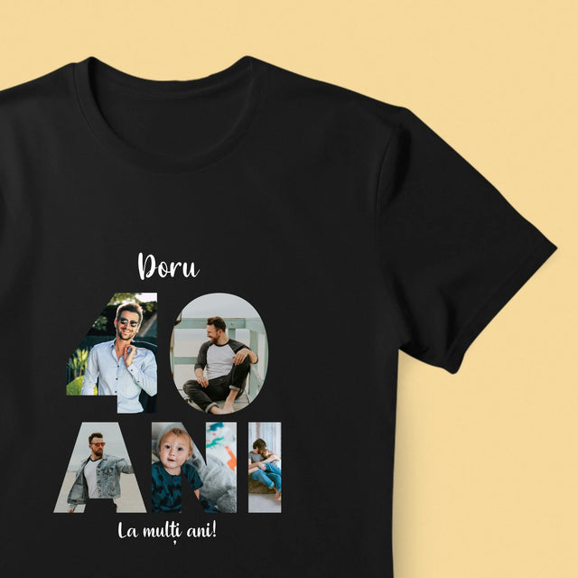 Cuvânt Din Fotografii: 40 Ani Din Fotografiile Tale - Tricou Pentru Bărbați
