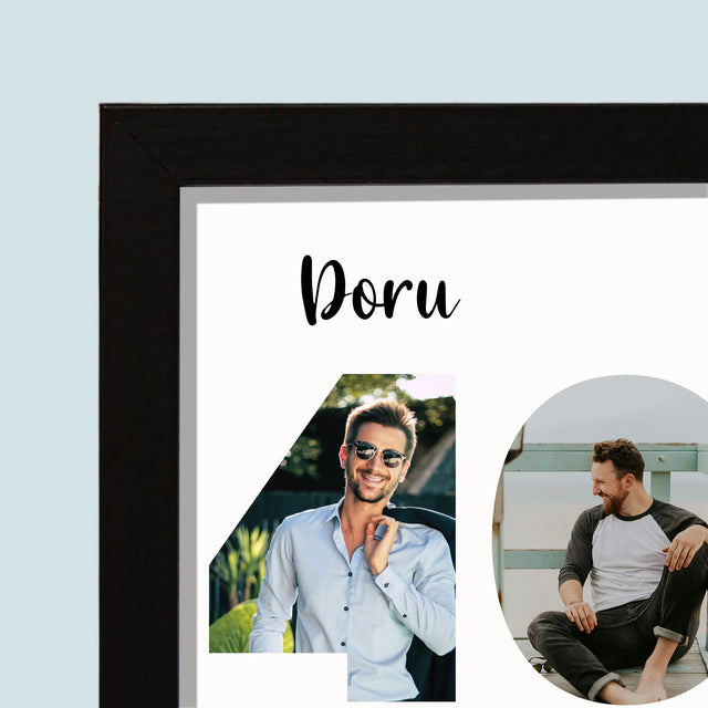 Cuvânt Din Fotografii: 40 Ani Din Fotografiile Tale - Imprimare Cu Ramă 20X40 (Horizontală)