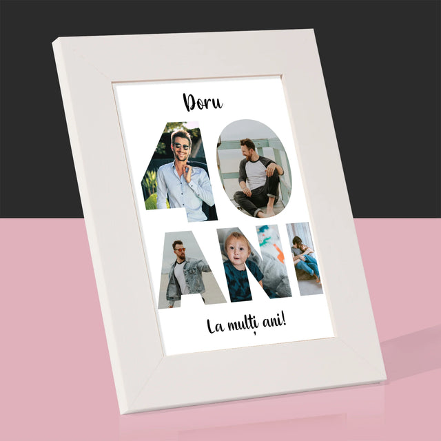 Cuvânt Din Fotografii: 40 Ani Din Fotografiile Tale - Ramă Pentru Fotografii (Horizontală)