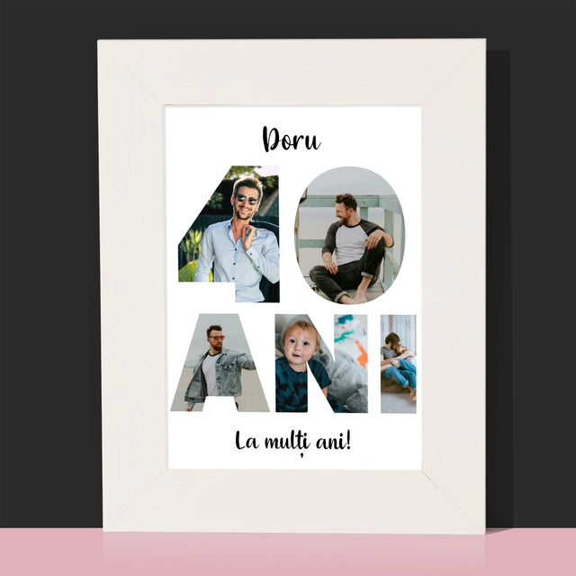 Cuvânt Din Fotografii: 40 Ani Din Fotografiile Tale - Ramă Pentru Fotografii (Horizontală)