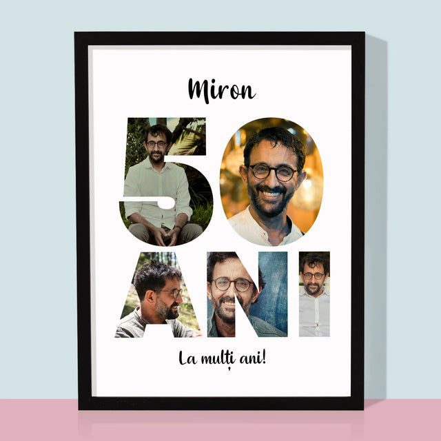 Cuvânt Din Fotografii: 50 Ani Din Fotografiile Tale - Imprimare Cu Ramă 30X40 (Verticală)