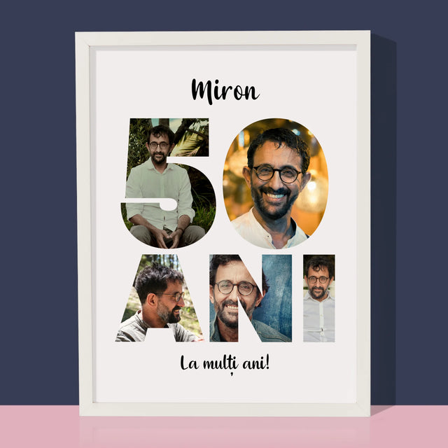 Cuvânt Din Fotografii: 50 Ani Din Fotografiile Tale - Imprimare Cu Ramă 30X40 (Verticală)