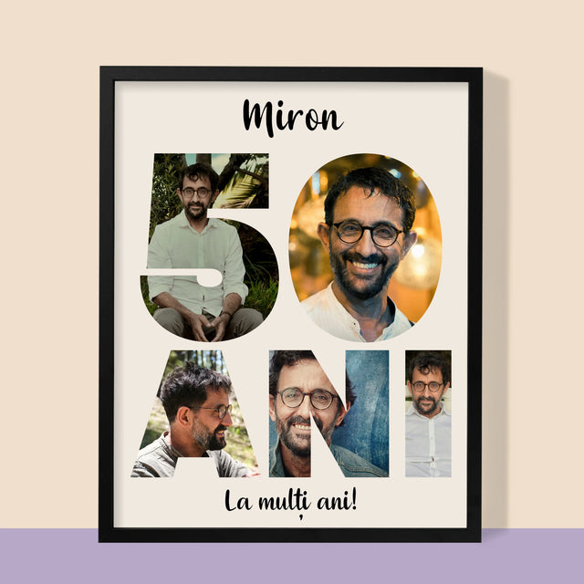 Cuvânt Din Fotografii: 50 Ani Din Fotografiile Tale - Imprimare Cu Ramă 30X40 (Verticală)