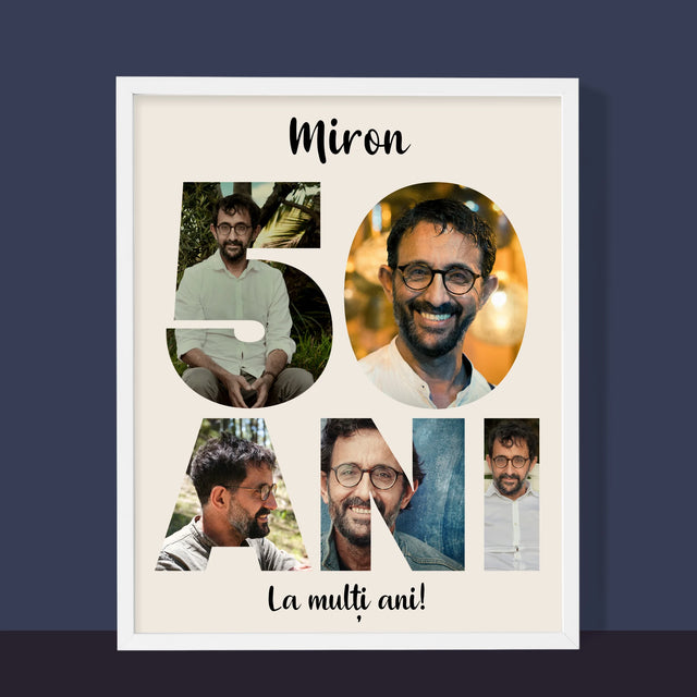 Cuvânt Din Fotografii: 50 Ani Din Fotografiile Tale - Imprimare Cu Ramă 30X40 (Verticală)