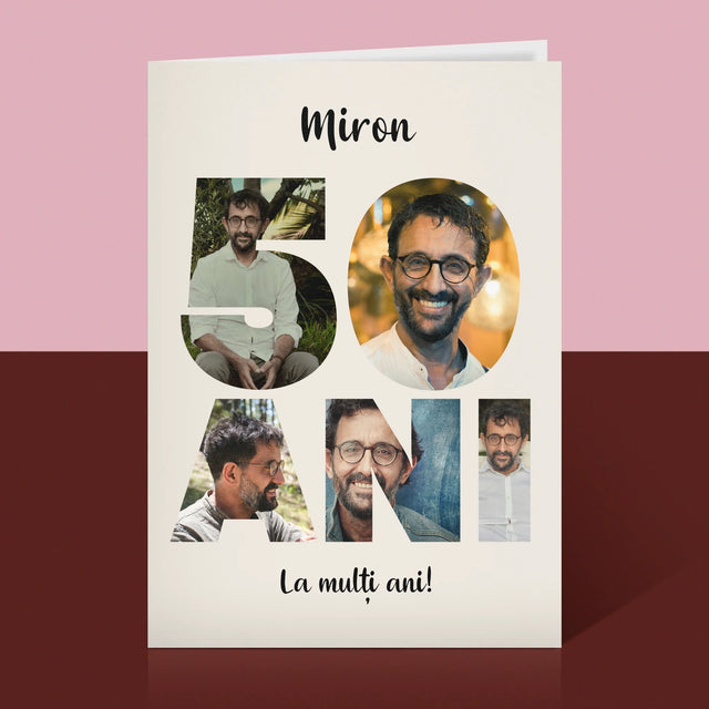 Cuvânt Din Fotografii: 50 Ani Din Fotografiile Tale - Card Cu Felicitări
