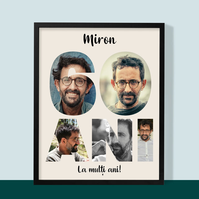 Cuvânt Din Fotografii: 60 Ani Din Fotografiile Tale - Imprimare Cu Ramă 30X40 (Verticală)