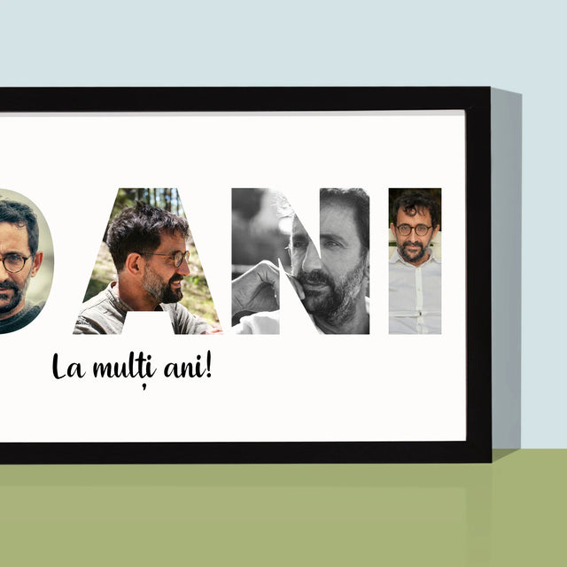 Cuvânt Din Fotografii: 60 Ani Din Fotografiile Tale - Imprimare Cu Ramă 20X40 (Horizontală)