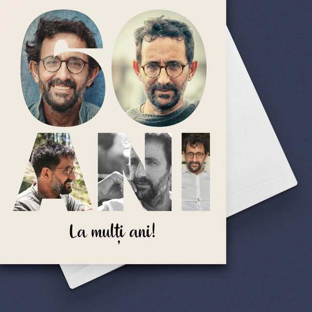 Cuvânt Din Fotografii: 60 Ani Din Fotografiile Tale - Card Cu Felicitări