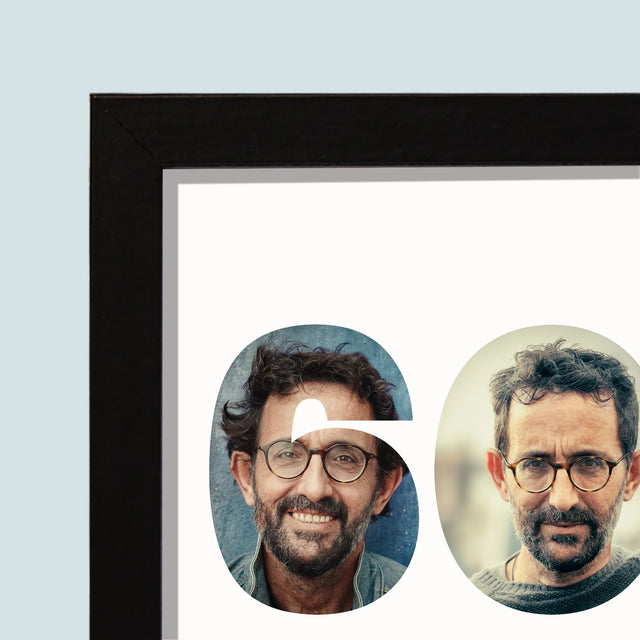 Cuvânt Din Fotografii: 60 Ani Din Fotografiile Tale - Imprimare Cu Ramă 20X40 (Horizontală)