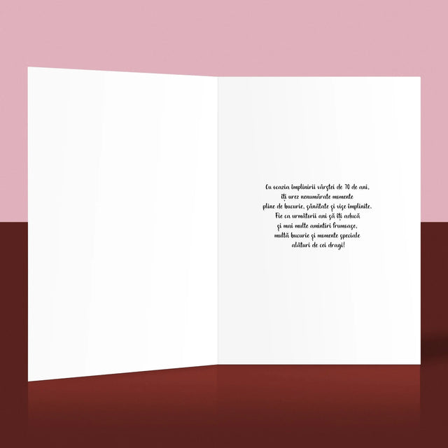 Cuvânt Din Fotografii: 70 Ani Din Fotografiile Tale - Card Cu Felicitări