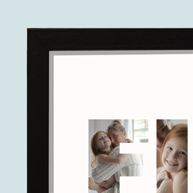 Cuvânt Din Fotografii: Fiică Din Fotografiile Tale - Imprimare Cu Ramă 20X40 (Horizontală)