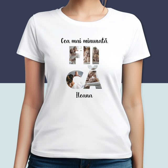 Cuvânt Din Fotografii: Fiică Din Fotografiile Tale - Tricou Pentru Femei
