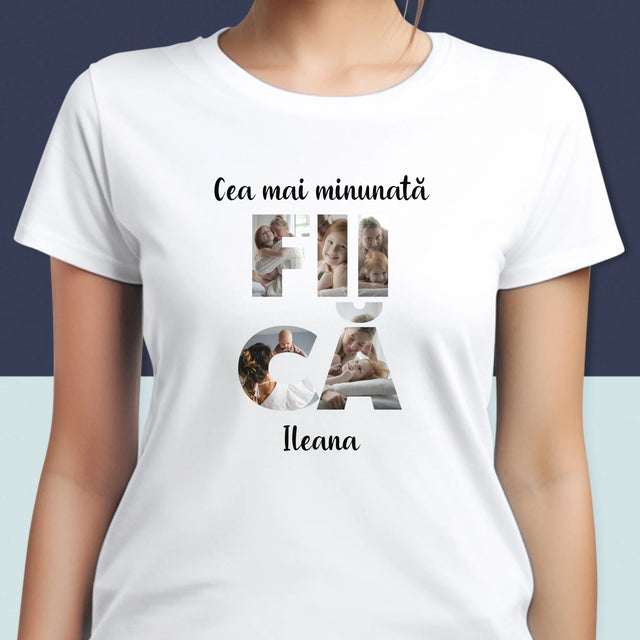 Cuvânt Din Fotografii: Fiică Din Fotografiile Tale - Tricou Pentru Femei