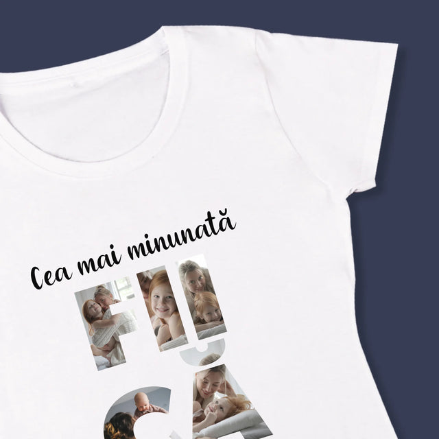 Cuvânt Din Fotografii: Fiică Din Fotografiile Tale - Tricou Pentru Femei