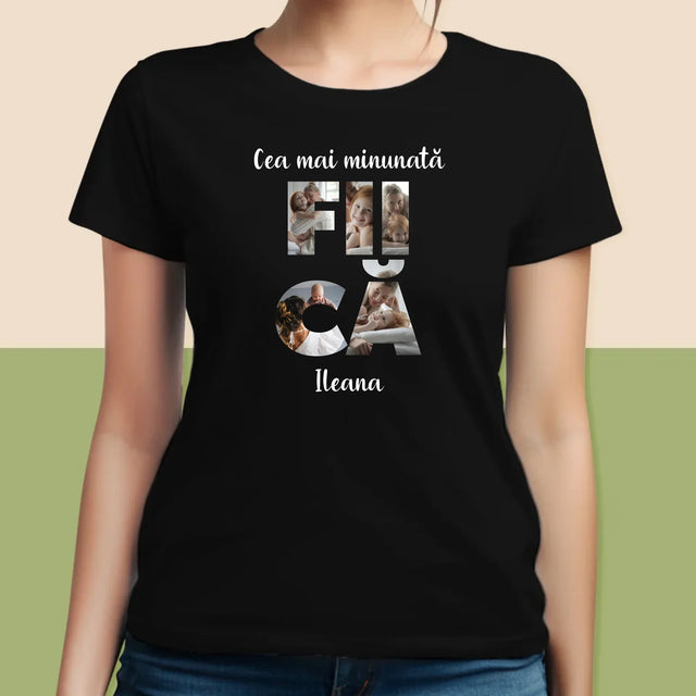 Cuvânt Din Fotografii: Fiică Din Fotografiile Tale - Tricou Pentru Femei