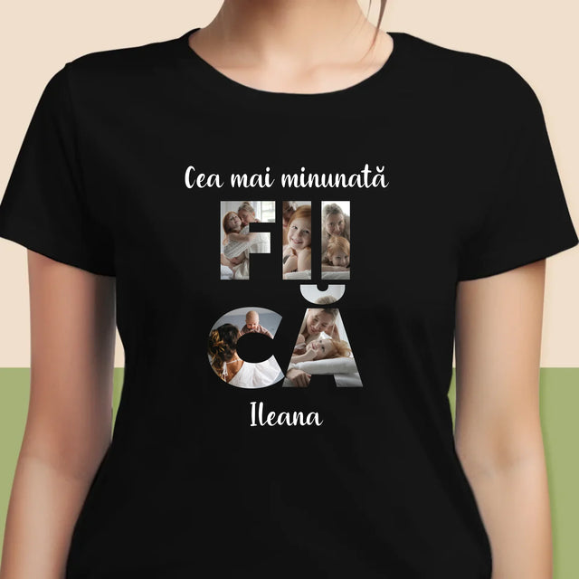Cuvânt Din Fotografii: Fiică Din Fotografiile Tale - Tricou Pentru Femei
