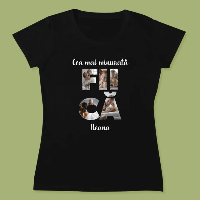 Cuvânt Din Fotografii: Fiică Din Fotografiile Tale - Tricou Pentru Femei