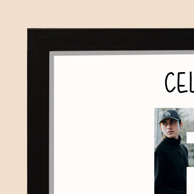 Cuvânt Din Fotografii: Fiu Din Fotografiile Tale - Imprimare Cu Ramă 20X40 (Horizontală)